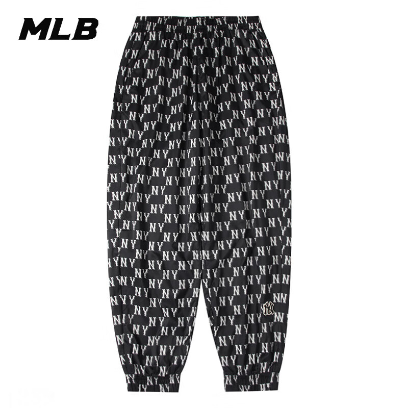 MLB男女复古老花满标收口长裤