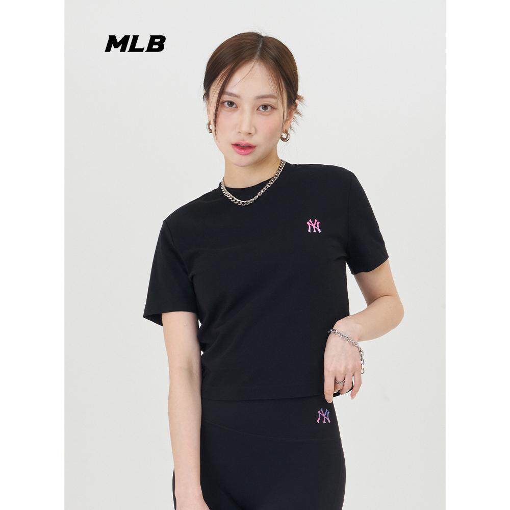 MLB女款短袖圆领宽松短款T恤