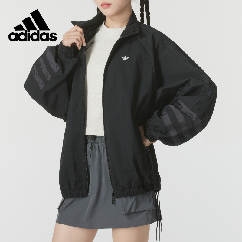 阿迪达斯三叶草女夹克外套宽松