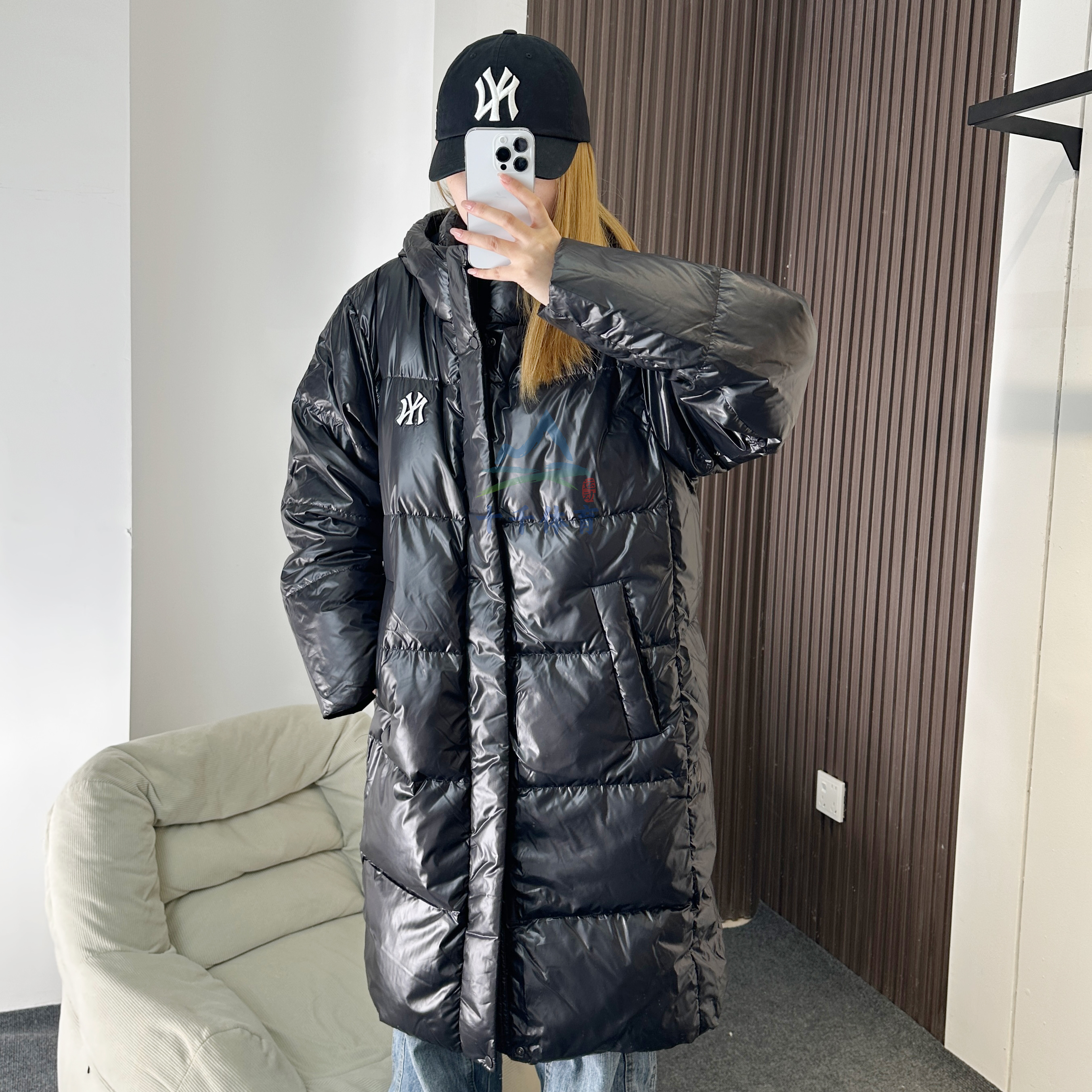 MLB儿童羽绒服NY长款鹅绒外套