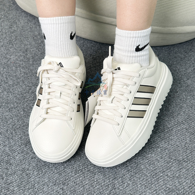 阿迪达斯低帮厚底运动休闲鞋