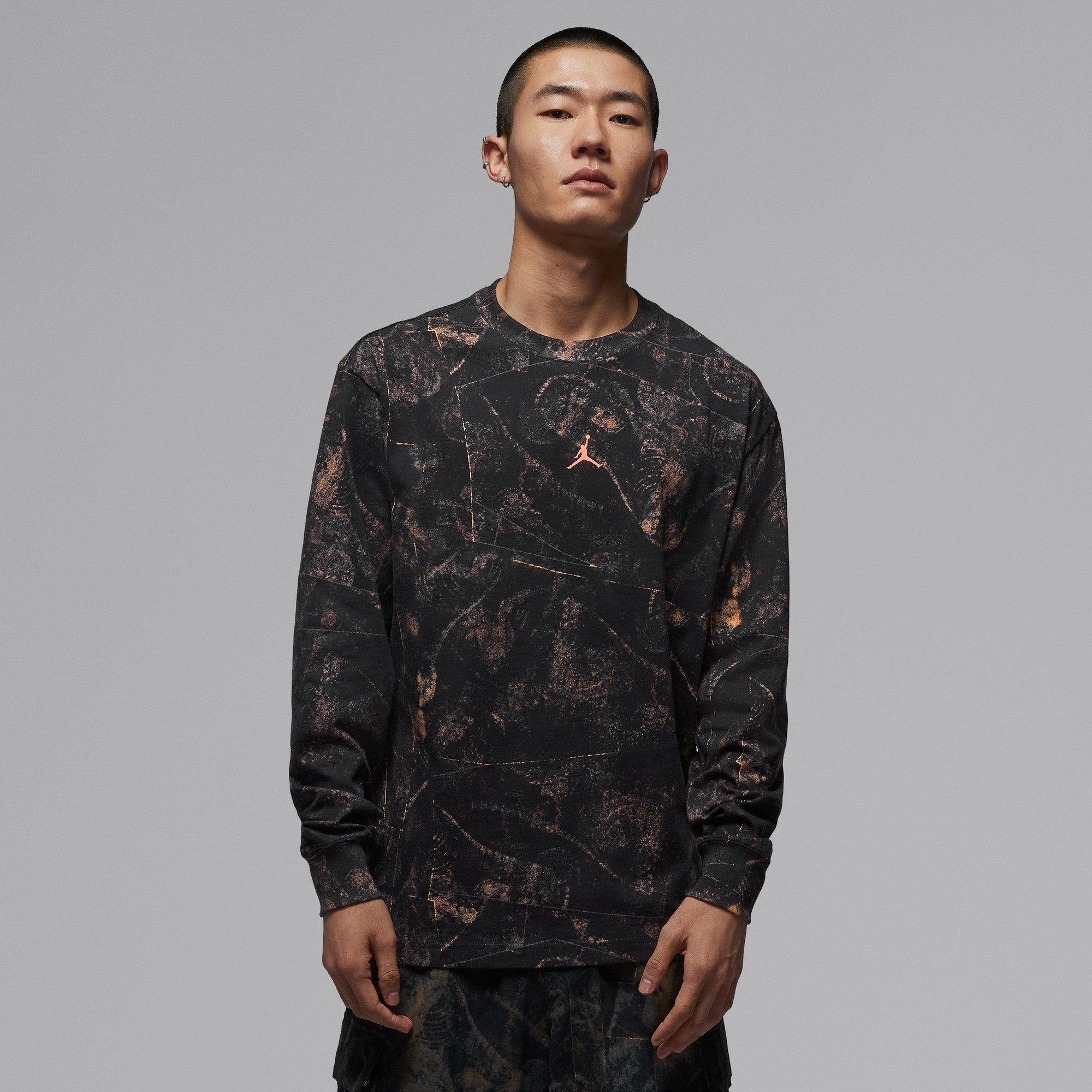 25春季新款JORDAN耐克乔丹男子印花徒步舒适纯棉长袖T恤IF3047