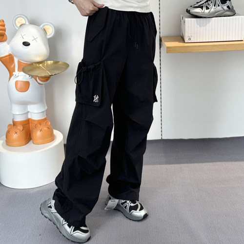 MLB运动裤男女NY工装梭织阔腿裤