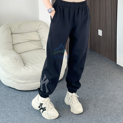 MLB长裤男女大标加绒束脚运动裤