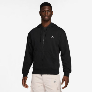 25冬季Jordan耐克男子连帽衫飞人刺绣毛圈外套拉链运动卫衣FV7292