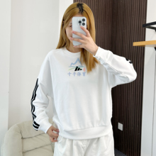 2025新款Adidas阿迪达斯女装宽松圆领卫衣运动休闲套头衫JD5285