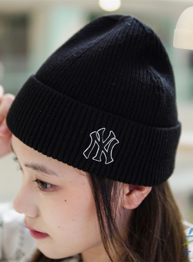 MLB男女毛线帽24新款针织帽时尚潮流户外保暖休闲绒线帽3ABNBM146
