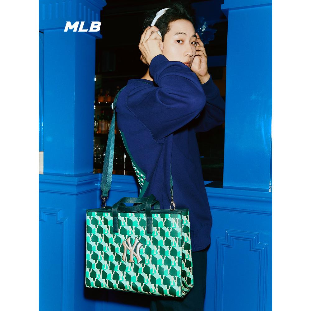 MLB男女NY复古老花挎包托特包