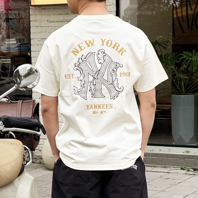 纽亦华短袖MLB男女NY大标运动T恤