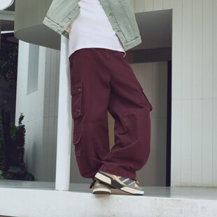 IA7507 IA7506 Adidas阿迪达斯三叶草男子工装 风多口袋宽松阔腿裤