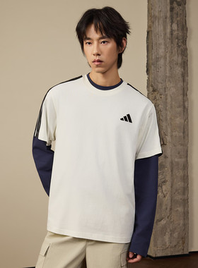 26新款adidas阿迪达斯条纹棉运动男短袖T恤KR2491/KR2490/KR2492