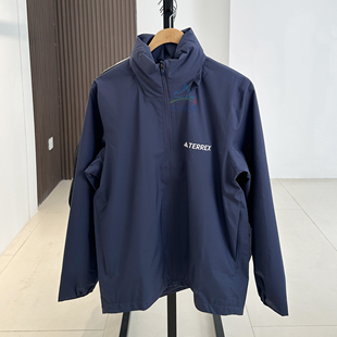 阿迪达斯连帽外套男CLIMAPROOF运动休闲户外防水徒步夹克JY0477