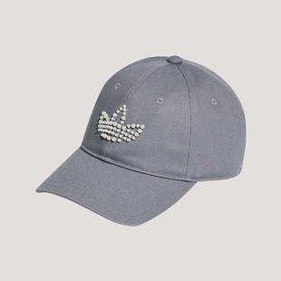 adidas阿迪达斯三叶草珠饰串珠LOGO鸭舌帽子春女遮阳棒球帽KW1278