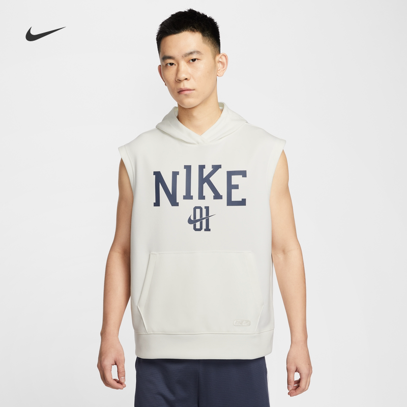 NIKE耐克耐高男子篮球无袖连帽衫