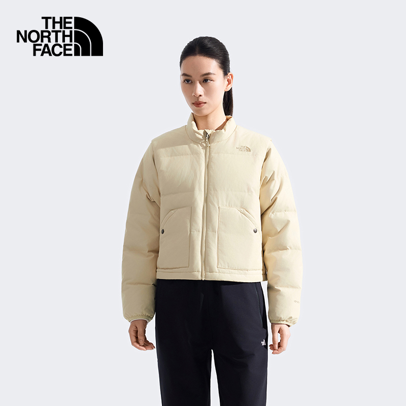 北面鹅绒防水羽绒服马甲可拆卸袖