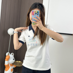 26新款MLB短袖女子NY复古翻领撞色POLO衫运动休闲T恤3FPQB0663
