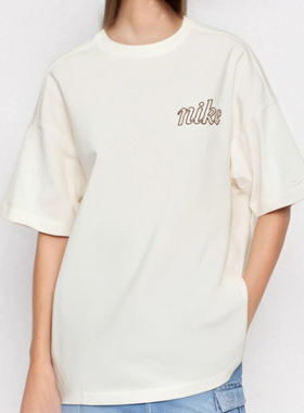 NIKE耐克女子NSW SS OS TEE BEAR T100运动T恤舒适休闲上衣FQ6010
