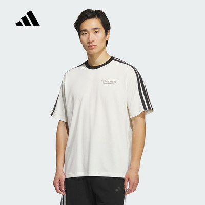 阿迪达斯三叶草男子圆领短袖T恤
