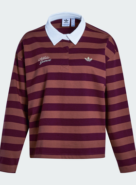 25秋季新款阿迪达斯三叶草女子纯棉运动长袖POLO衫KF2326/KF2323