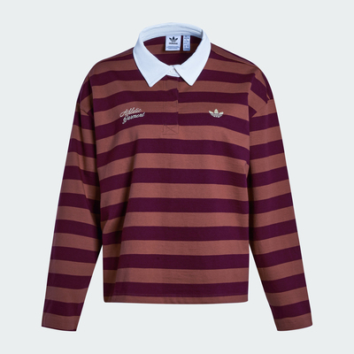 阿迪达斯三叶草女纯棉长袖POLO衫