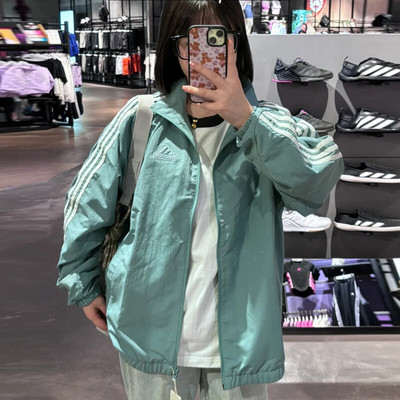 阿迪达斯男女宽松运动夹克外套