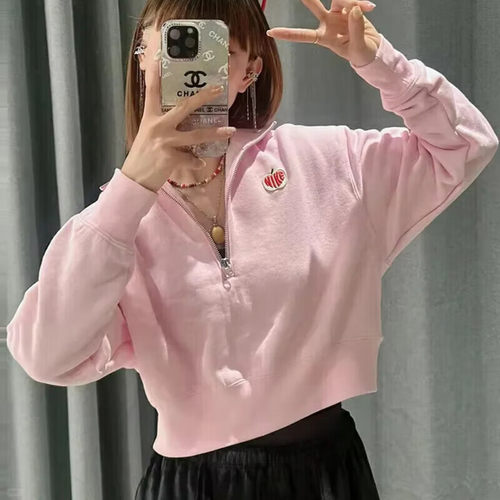 Nike耐克女子短款运动半拉链卫衣