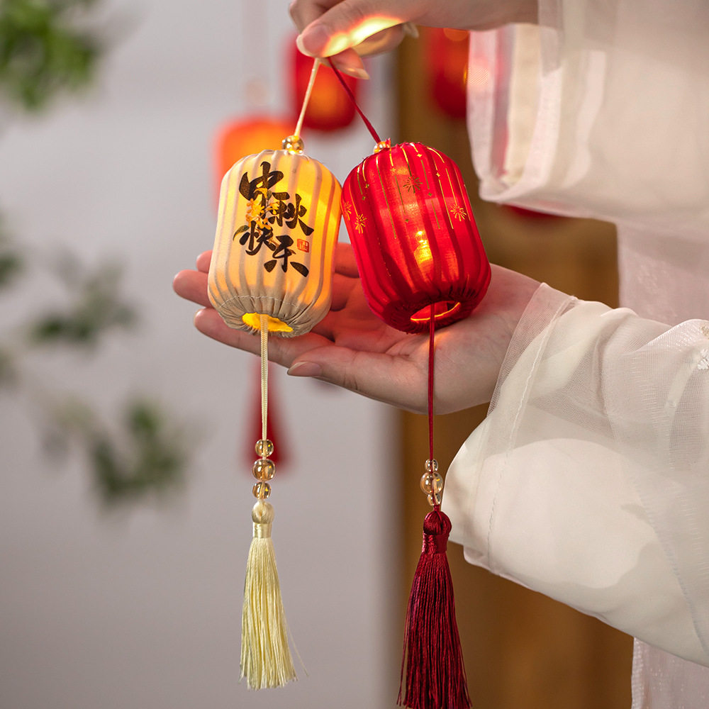 中秋国庆古风发光灯笼挂饰