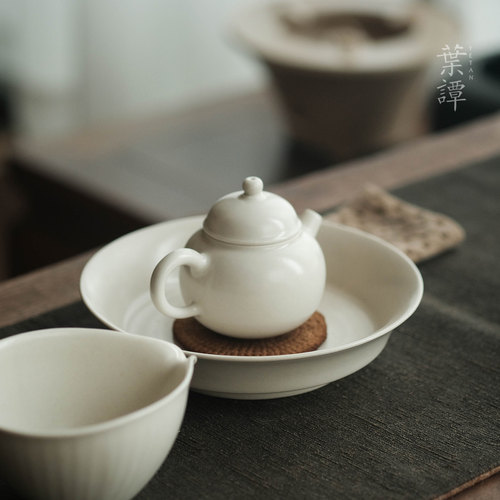 叶谭 天野草木灰宝儿壶中式茶具小品壶 景德镇陶瓷茶壶一人茶壶
