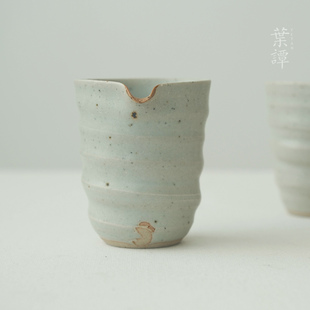 叶谭 桃山房雨足手纹公道 雷杰手作匀杯分茶器一物一拍满水175ml