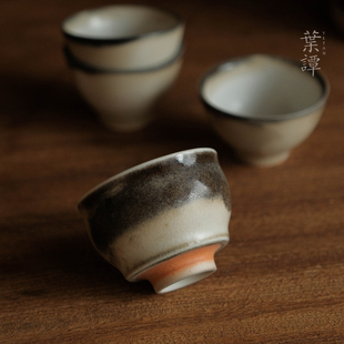 叶谭 桃山房水墨系列斗笠杯 雷杰手作个人杯茶杯一物一拍65ml