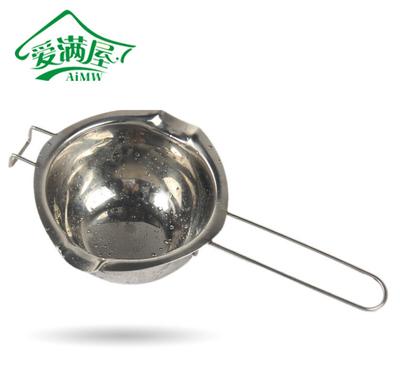DIY隔水加热巧克力石蜡大豆蜡植物蜡果冻蜡不锈钢锅容器碗