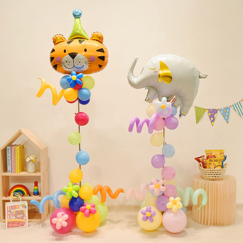 动物气球卡通立柱地飘