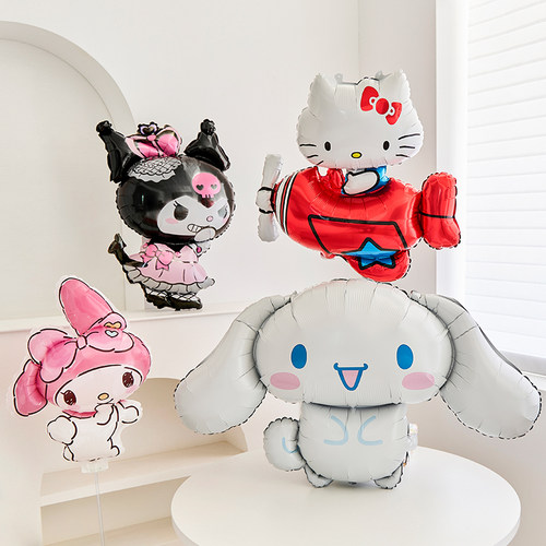 三丽鸥主题气球儿童生日装饰布置