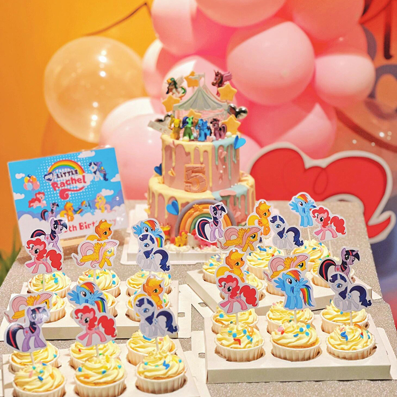 小马宝莉主题女孩生日蛋糕装饰