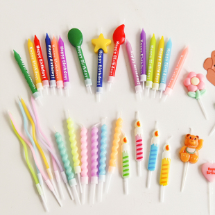 可爱卡通生日蜡烛 饰韩国ins插件摆件配件拍照用品 儿童派对蛋糕装