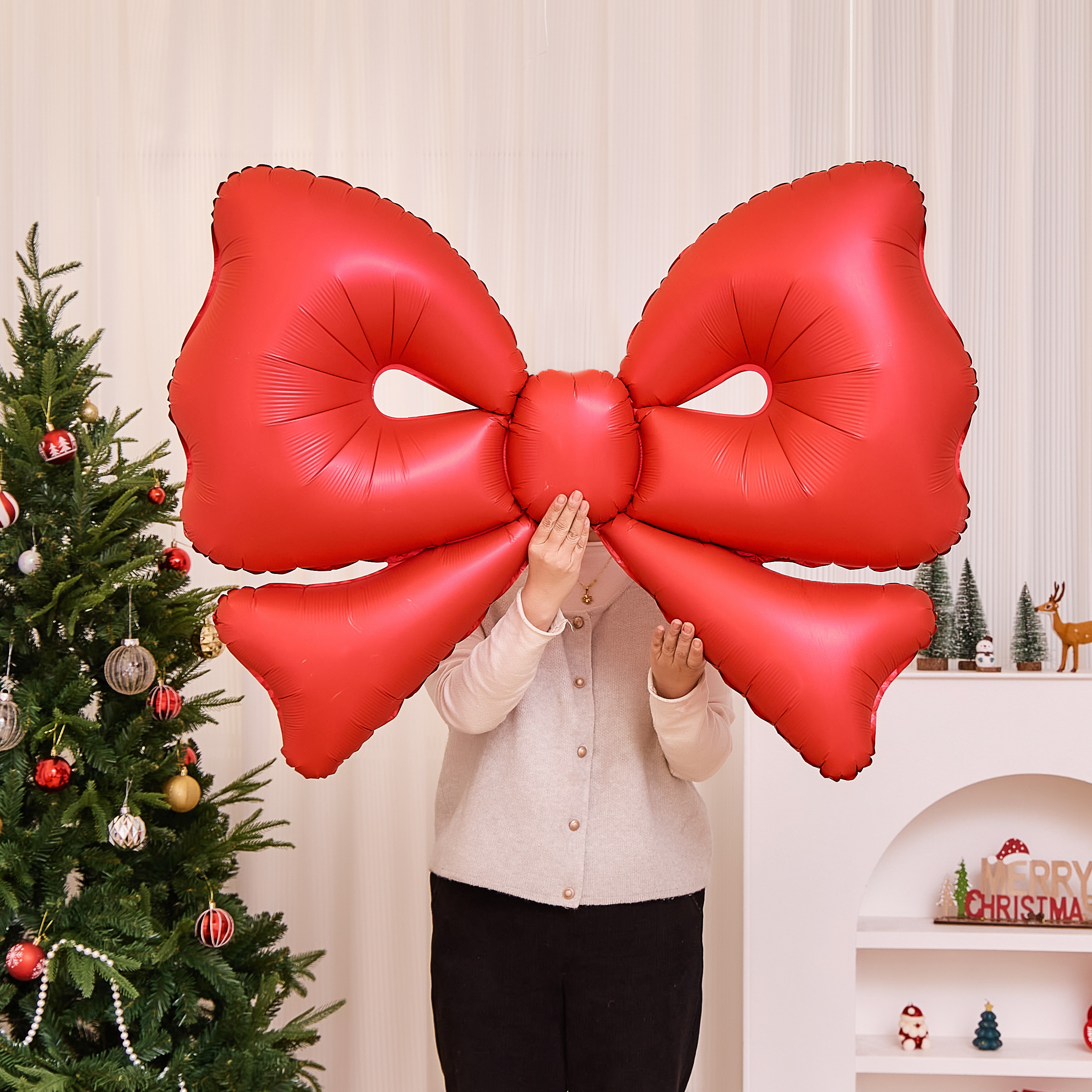 新年哑光蝴蝶结气球场景布置店铺餐厅派对氛围装饰打卡拍照道具,节庆用品/礼品,圣诞装饰品,淘宝优惠券,粉丝福利购,淘宝优惠卷