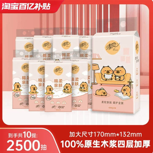 清风挂抽大包10提厕纸