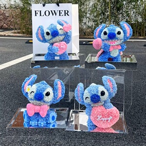 永生花史迪仔星际宝贝真花玩偶摆件520送女友闺蜜纪念日生日礼物