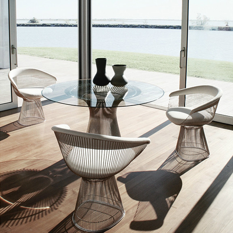 AF Italian Marble table Light extravagance designer knoll Toughened glass Stainless steel Round tablein the Residential furniture , Tables , Dining table  category - from Buy2taobao.com to provide professional Taobao agent buy service