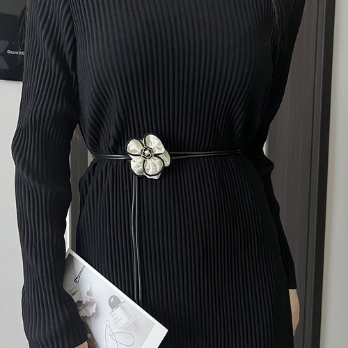 细腰带女配裙子大衣毛衣西装时尚装饰百搭可调节软皮带腰链腰绳潮