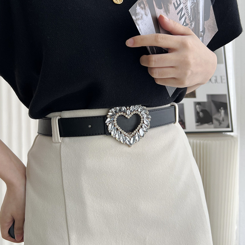 小香风金属腰链女水钻爱心高级感性感辣妹裙链配饰2022新款潮腰带