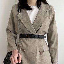 配裙子腰封欧美风时尚大衣腰带女宽装饰羊绒大衣外套收腰百搭皮带