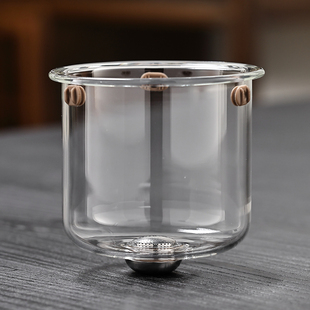 顶壶 茶方圆 磁吸内胆 全玻璃内杯 飘逸杯泡茶壶配件