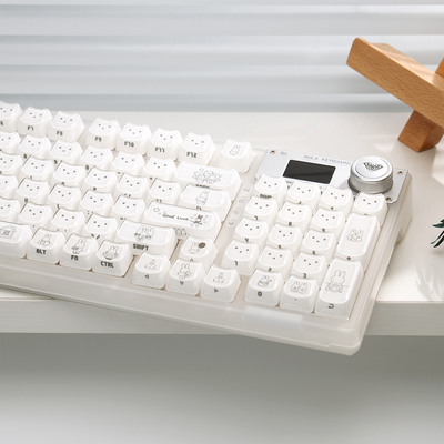 米菲兔水晶果冻侧刻键帽MAO高度女生可爱适合迈从K99 g87 ace68等