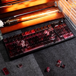 104 失落爱丽丝主题透光键帽PC适配机械键盘61