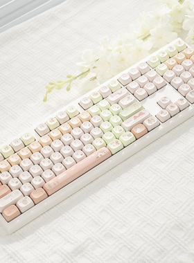 漫步猫Z108客制化机械键盘有线/无线蓝牙女生办公静音麻将音可爱