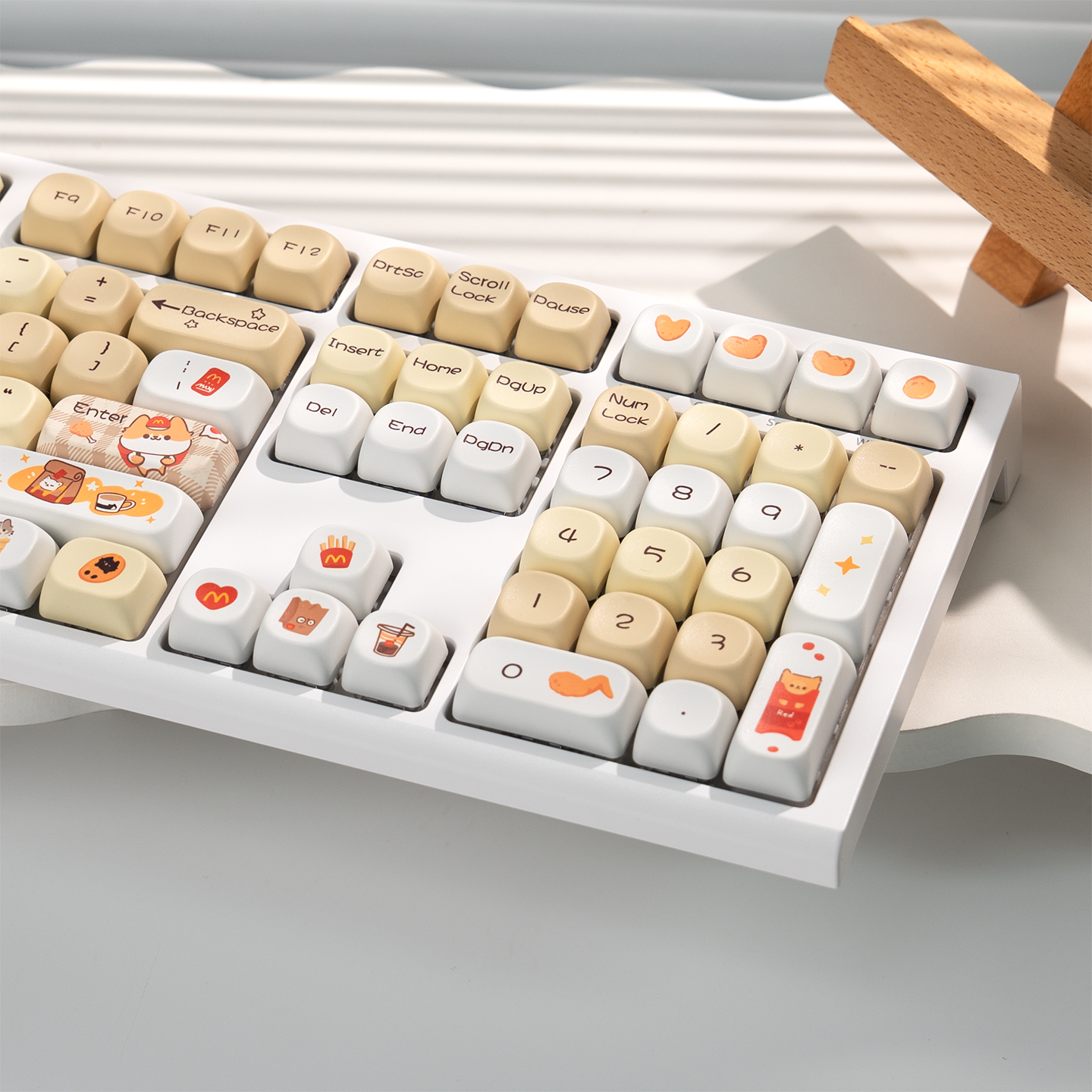 moa喵当劳键帽pbt热升华适用狼蛛f98pro迈从k99 87 68等机械键盘