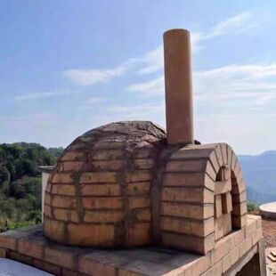 面包窑砖炉灶耐火高铝两室外铝电烤箱红泥土明火新南方铝小型重质