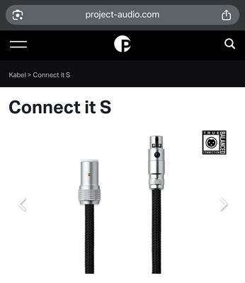 Pro-Ject宝碟 Connect it Phono S 5P/MiniXLR 1.23m平衡口转接线