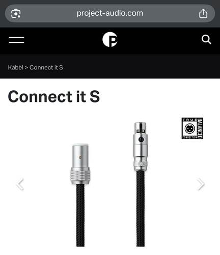 Pro-Ject宝碟 Connect it Phono S 5P/MiniXLR 1.23m平衡口转接线